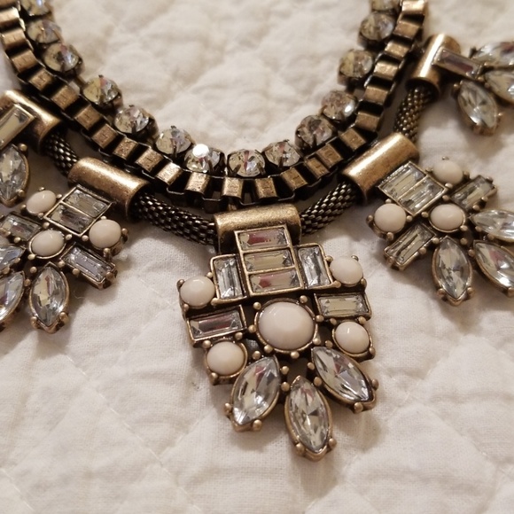 Holiday Bling -necklace- Rhinestones, bronze NWOT - Picture 4 of 5